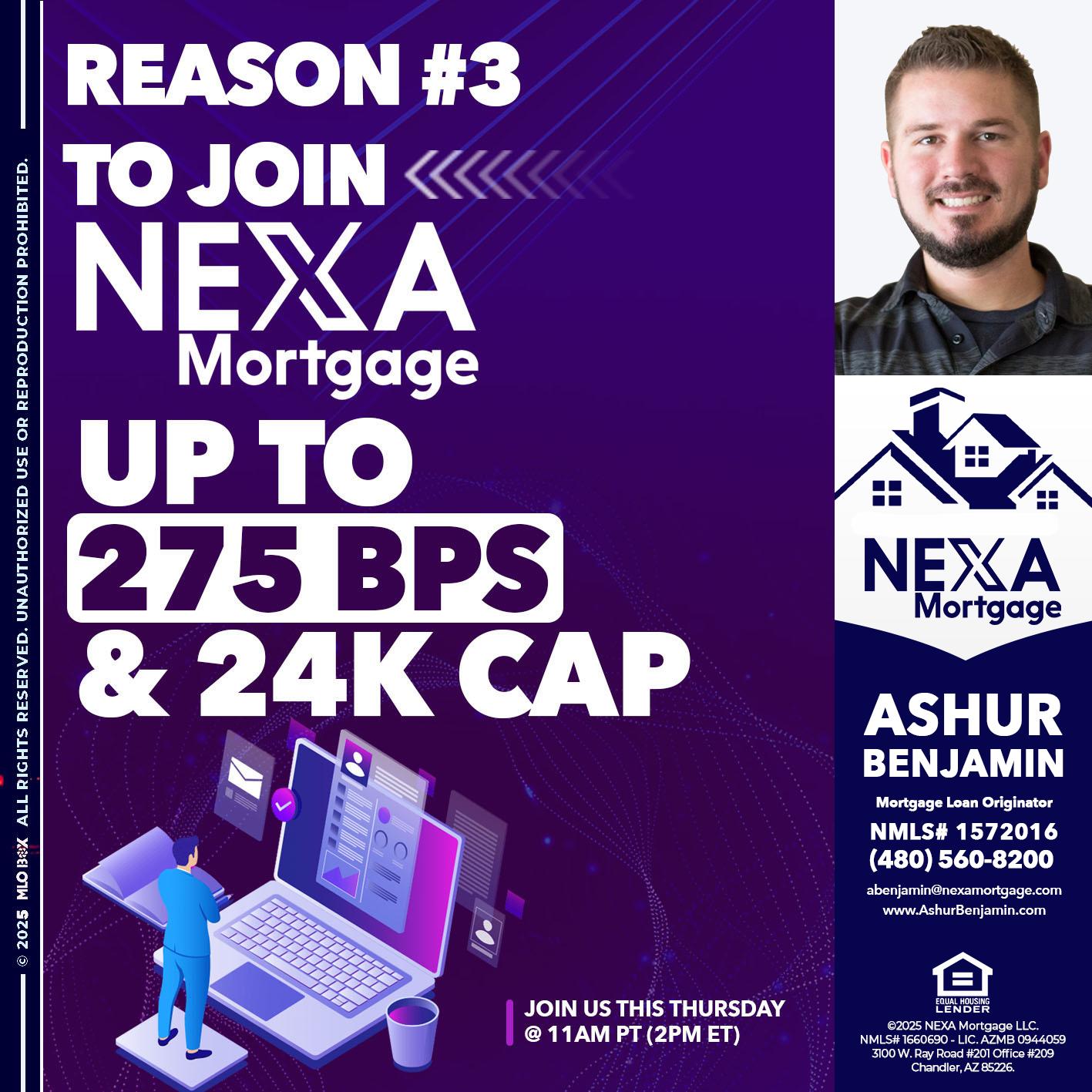 REASON 3 - Ashur Benjamin -Mortgage Loan Originator