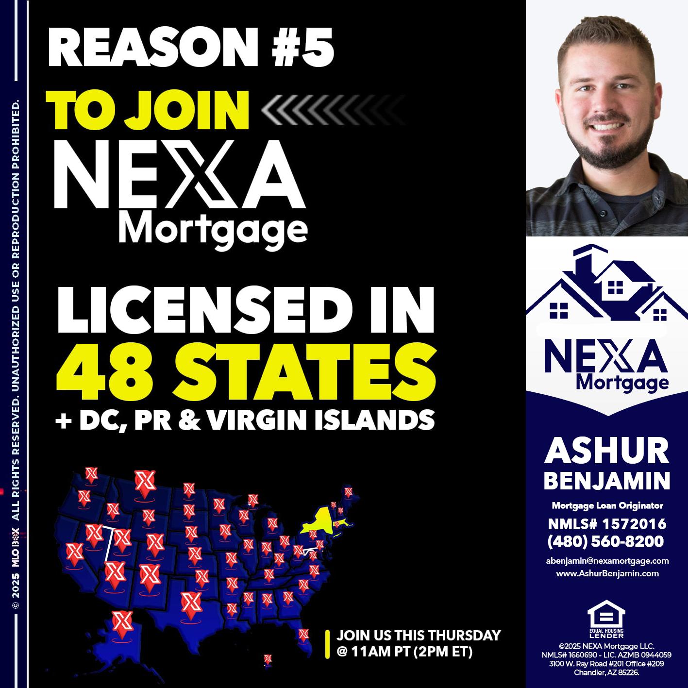 REASON 5 - Ashur Benjamin -Mortgage Loan Originator