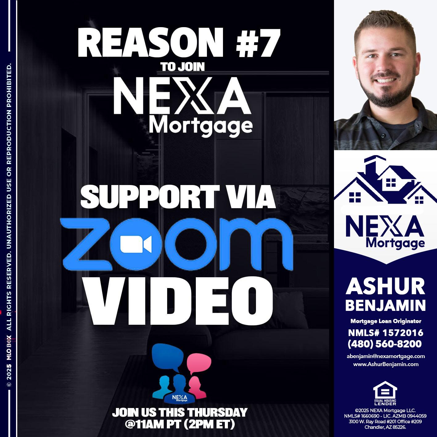 REASON 7 - Ashur Benjamin -Mortgage Loan Originator