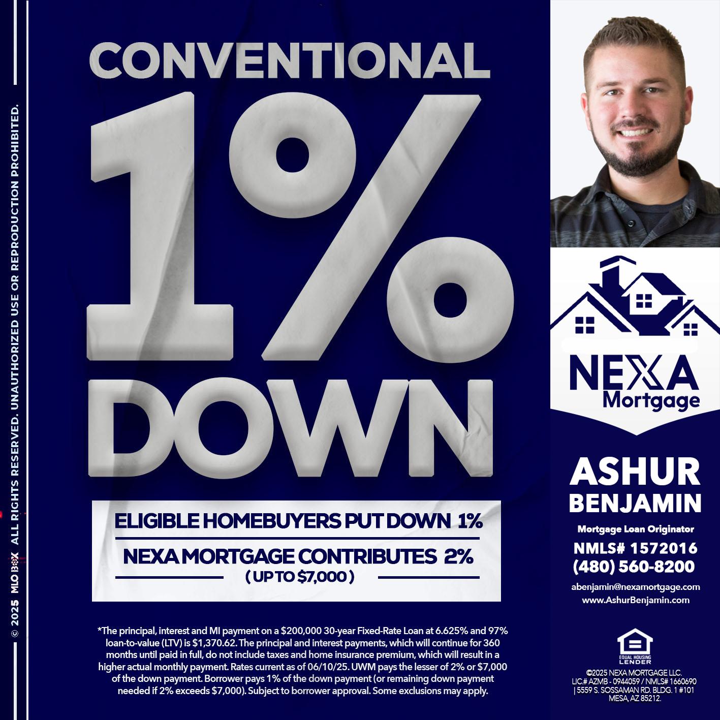 CONVENTIONAL - Ashur Benjamin -Mortgage Loan Originator