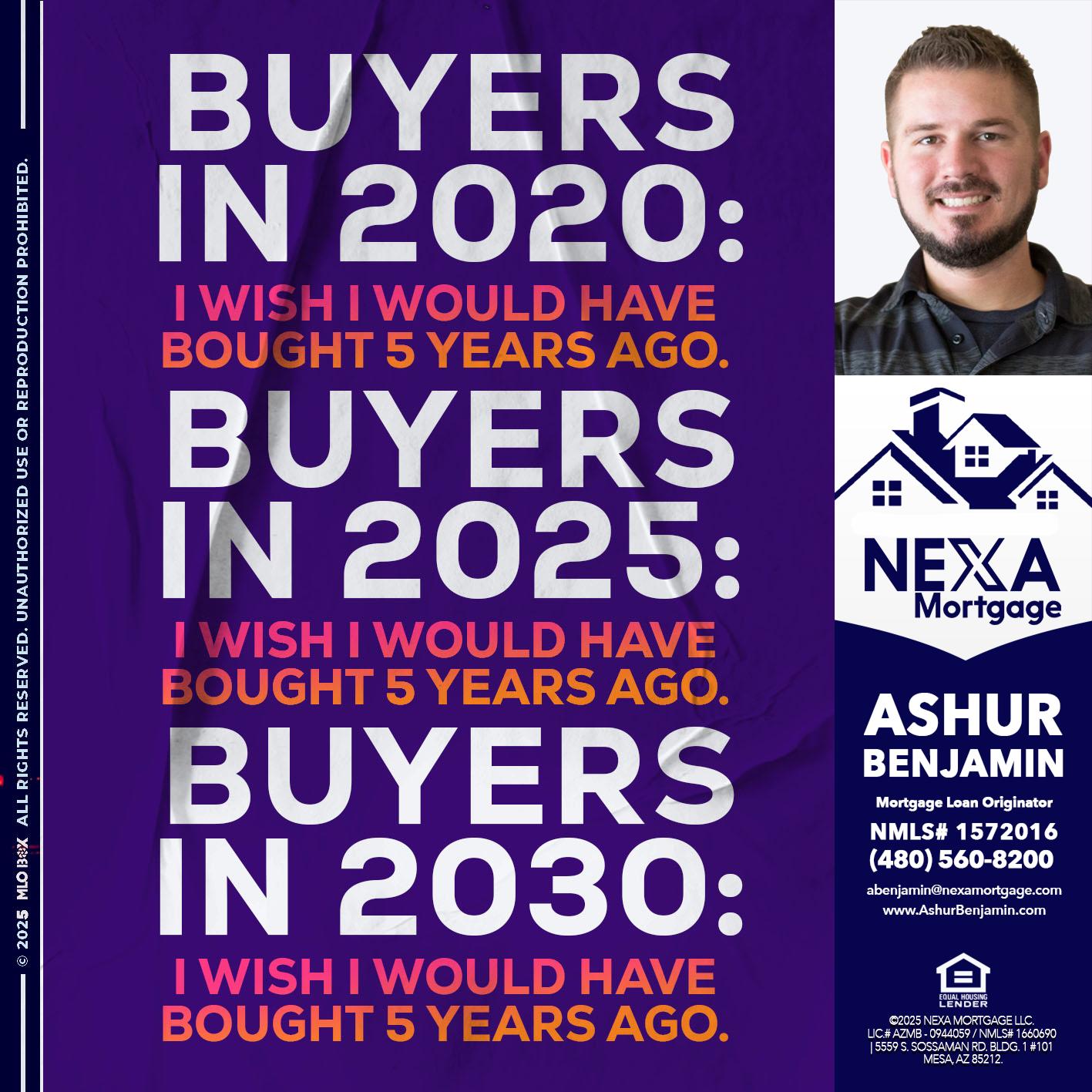 BUYERS IN 2020 - Ashur Benjamin -Mortgage Loan Originator