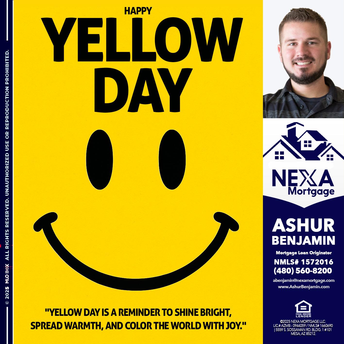 YELLOW DAY - Ashur Benjamin -Mortgage Loan Originator