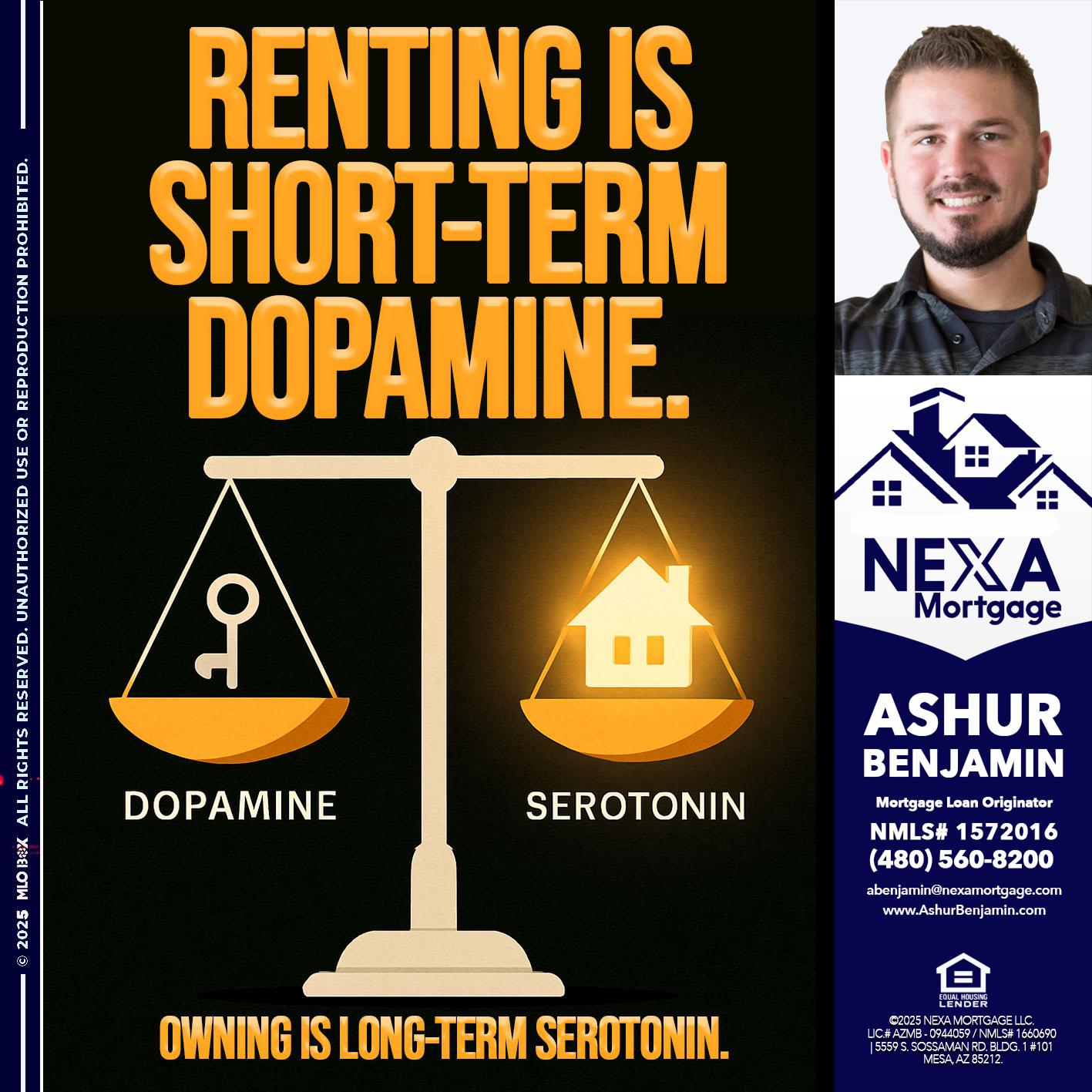 RENTING IS SHORT TERM - Ashur Benjamin -Mortgage Loan Originator