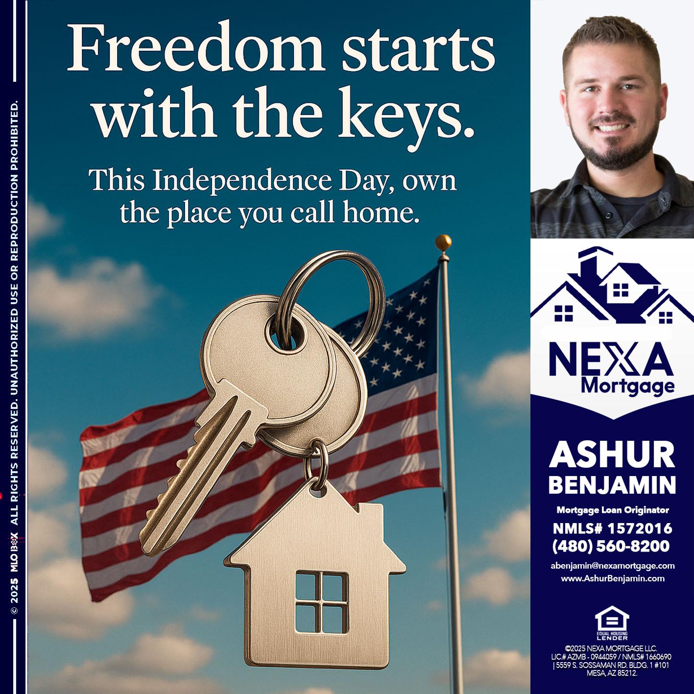 FREEDOM STARTS - Ashur Benjamin -Mortgage Loan Originator
