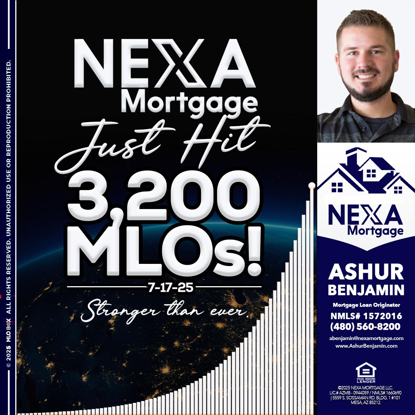3200 MLOs - Ashur Benjamin -Mortgage Loan Originator