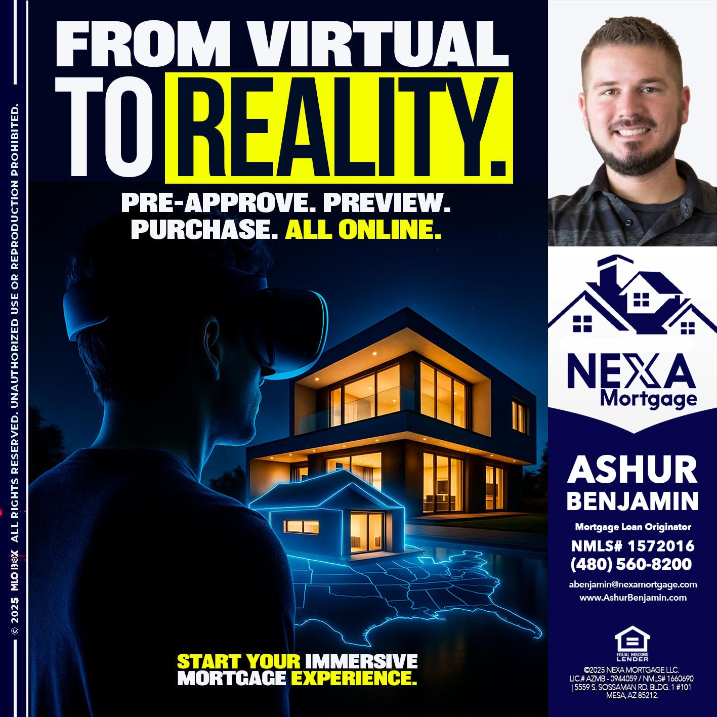FROM VIRTUAL - Ashur Benjamin -Mortgage Loan Originator