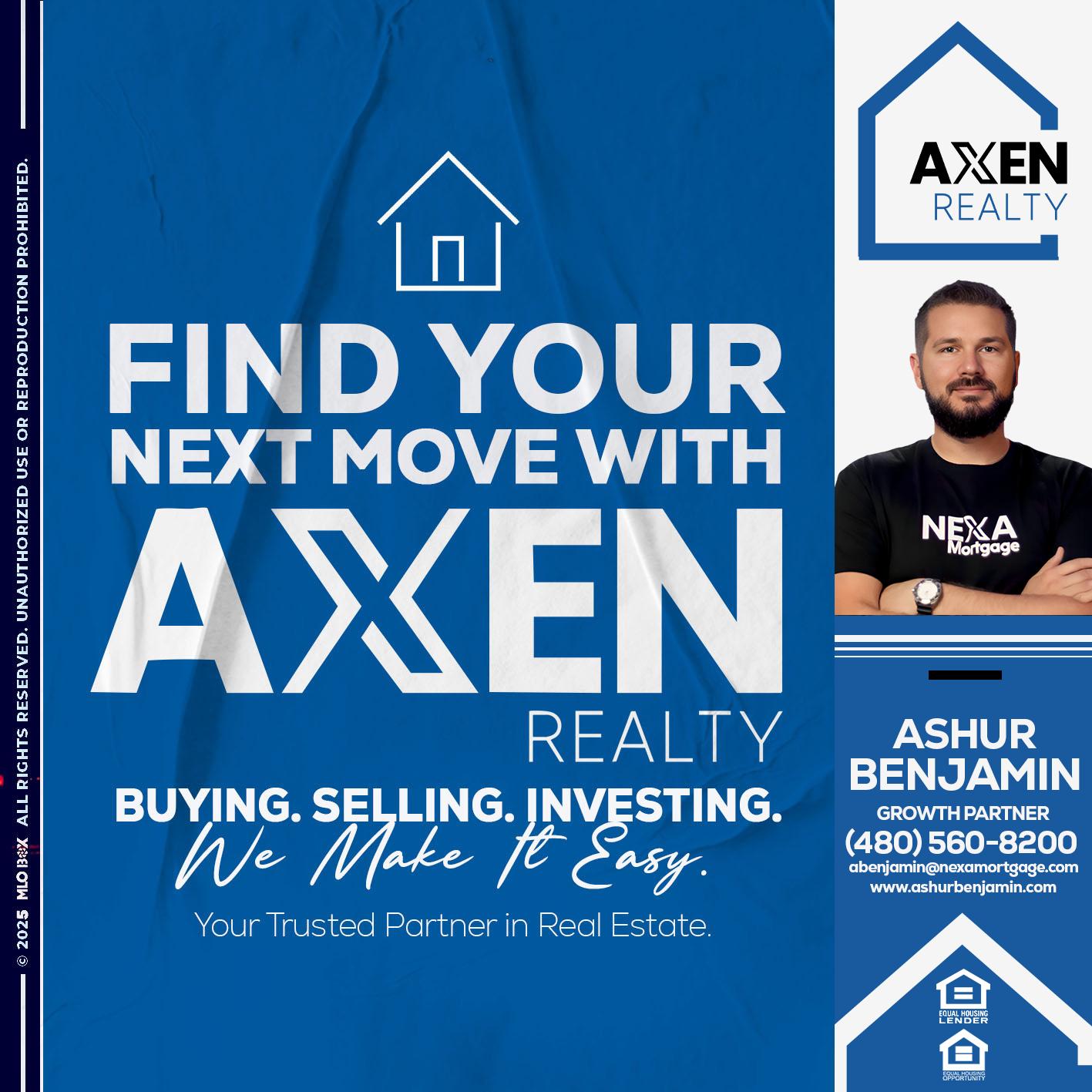 FIND YOUR - Ashur Benjamin -Mortgage Loan Originator