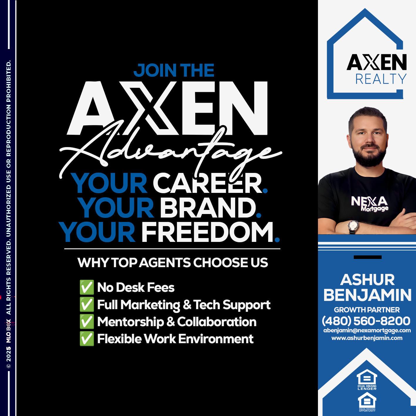 JOIN THE AXEN - Ashur Benjamin -Mortgage Loan Originator