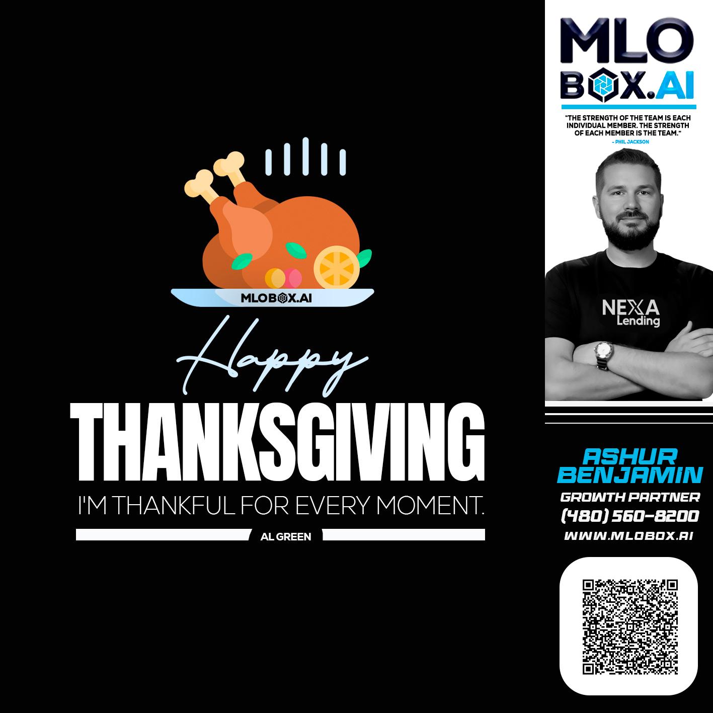 HAPPY THANKSGIVING - Ashur Benjamin -Mortgage Loan Originator