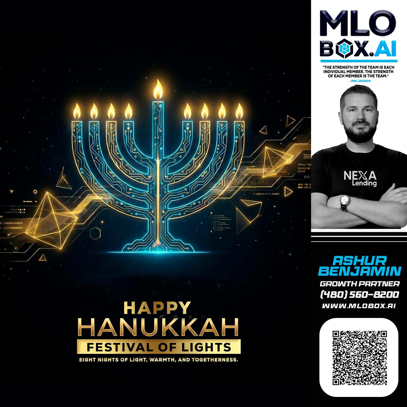 happy Hanukkah - Ashur Benjamin -Mortgage Loan Originator