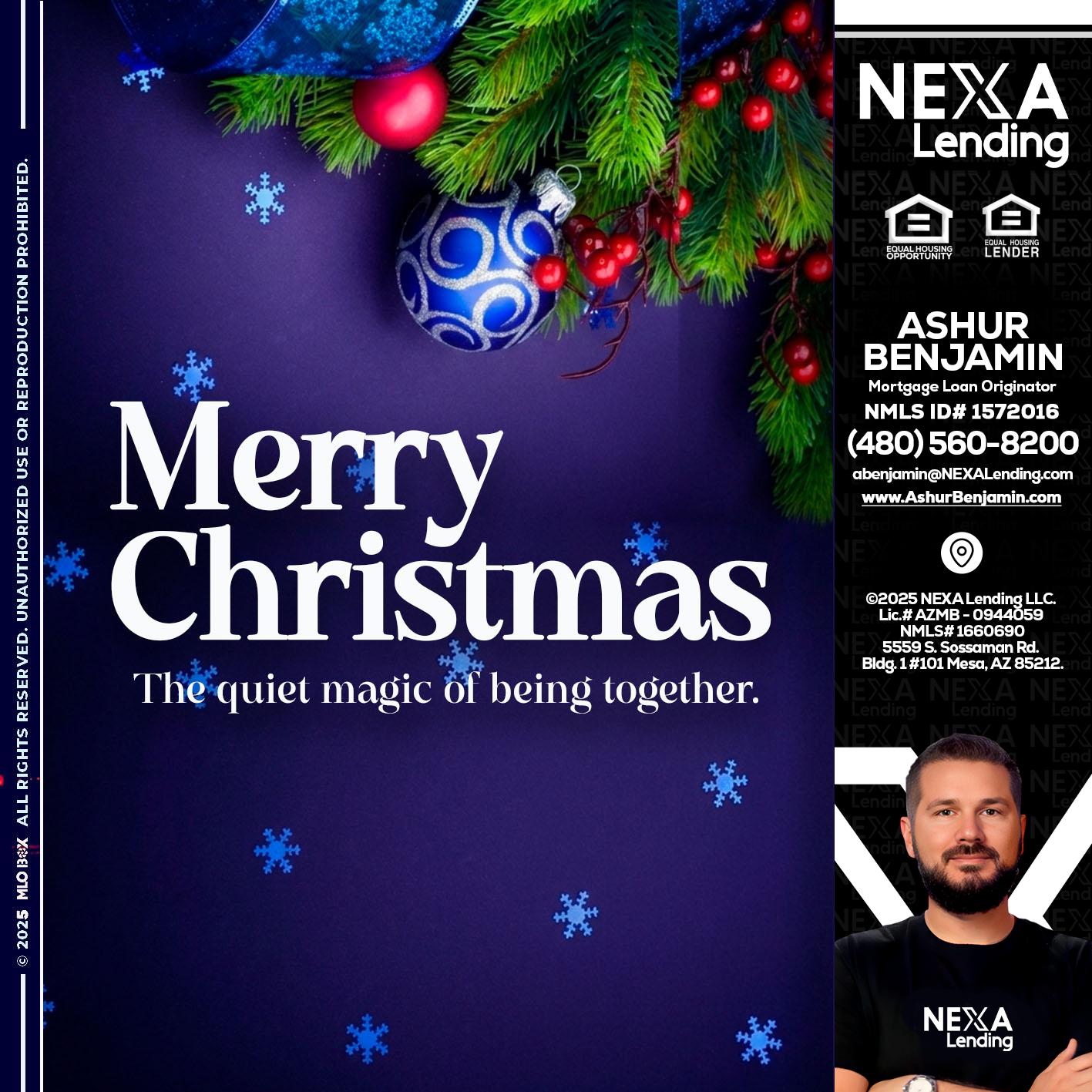 merry christmas - Ashur Benjamin -Mortgage Loan Originator