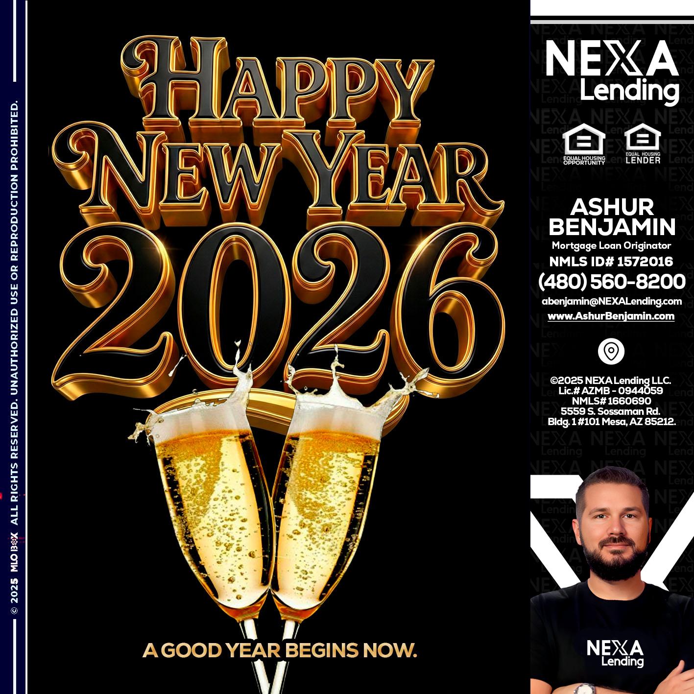 happy new year 2026 - Ashur Benjamin -Mortgage Loan Originator