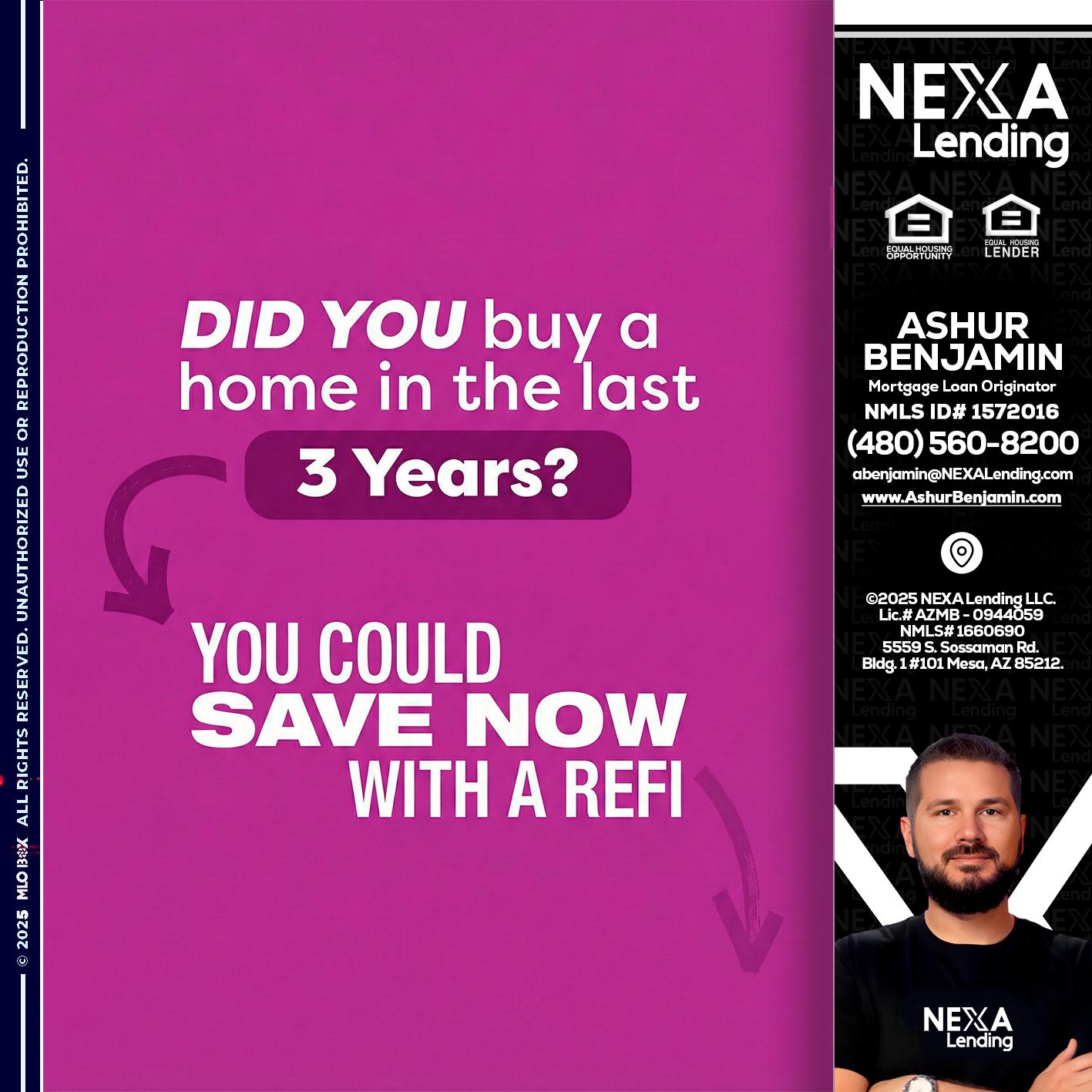 did you - Ashur Benjamin -Mortgage Loan Originator