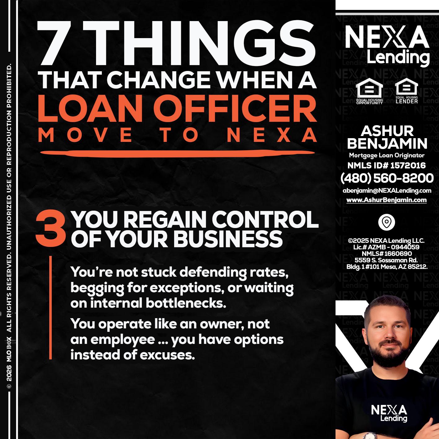 7 things (3) - Ashur Benjamin -Mortgage Loan Originator
