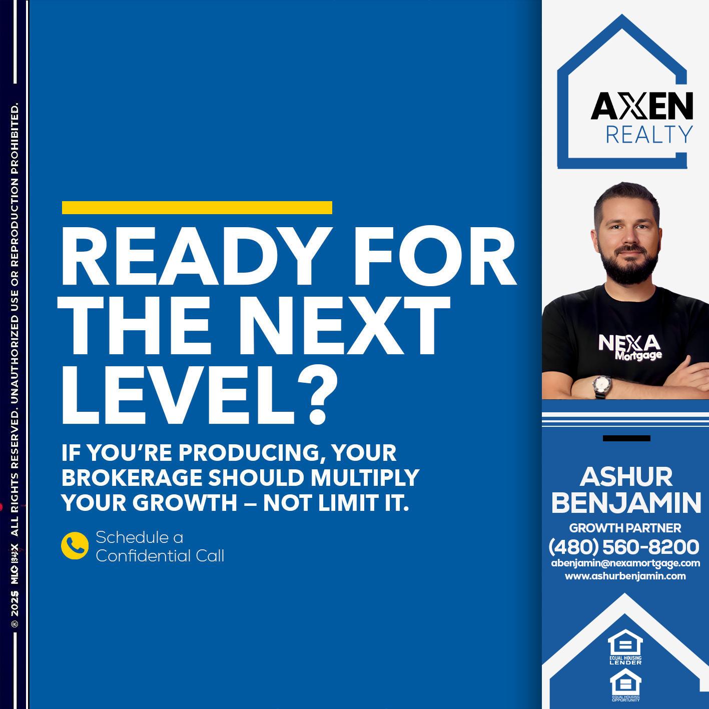 ready for the next level - Ashur Benjamin -Mortgage Loan Originator