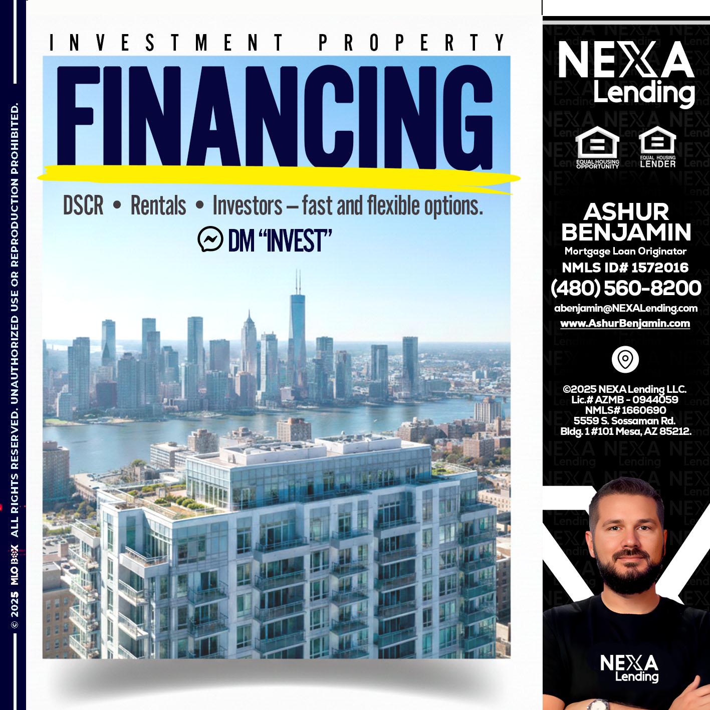 FINANCING - Ashur Benjamin -Mortgage Loan Originator