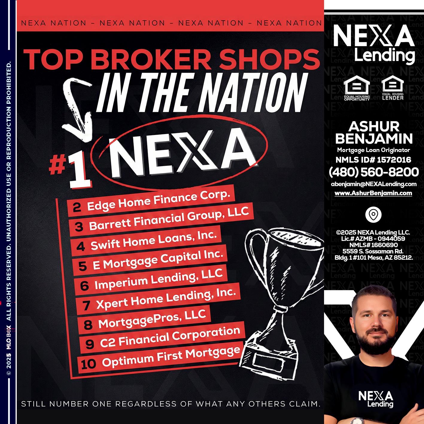 top broker - Ashur Benjamin -Mortgage Loan Originator