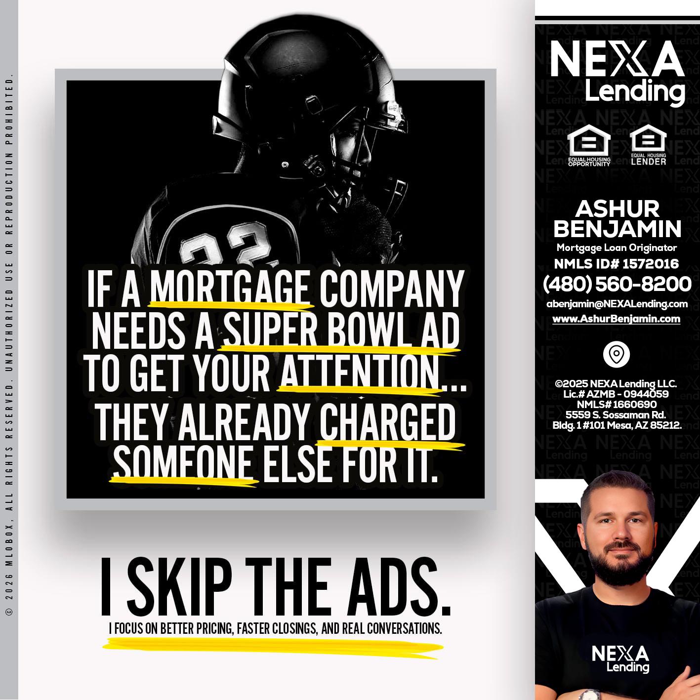 if a mortgage ad - Ashur Benjamin -Mortgage Loan Originator