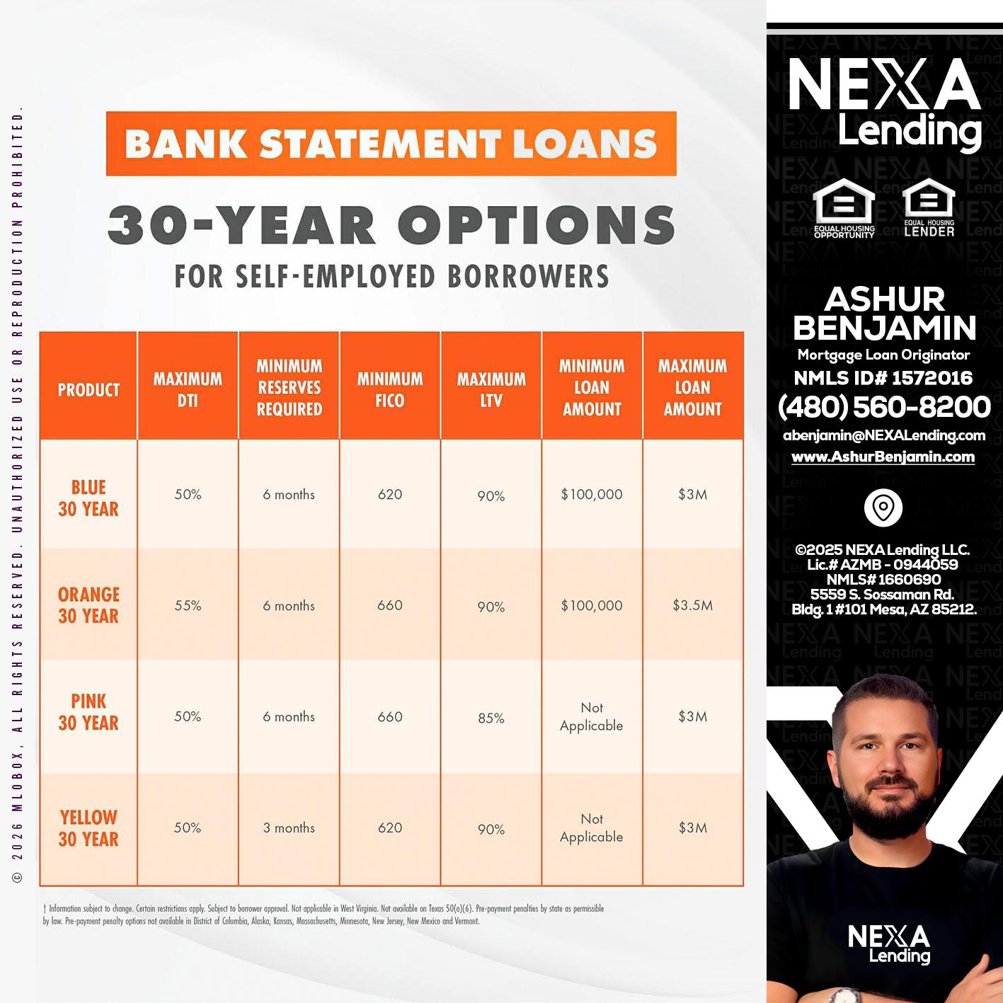 30 YEARS OPTIONS - Ashur Benjamin -Mortgage Loan Originator