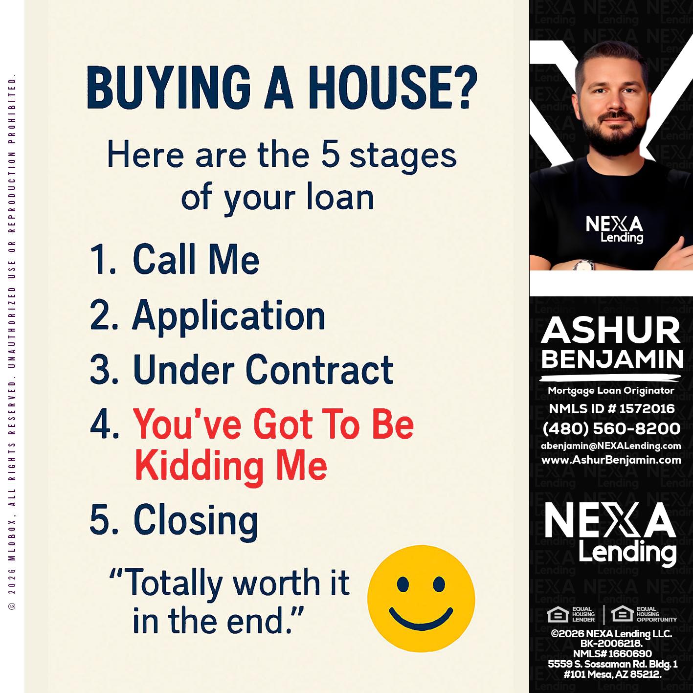 BUYING A HOUSE - Ashur Benjamin -Mortgage Loan Originator