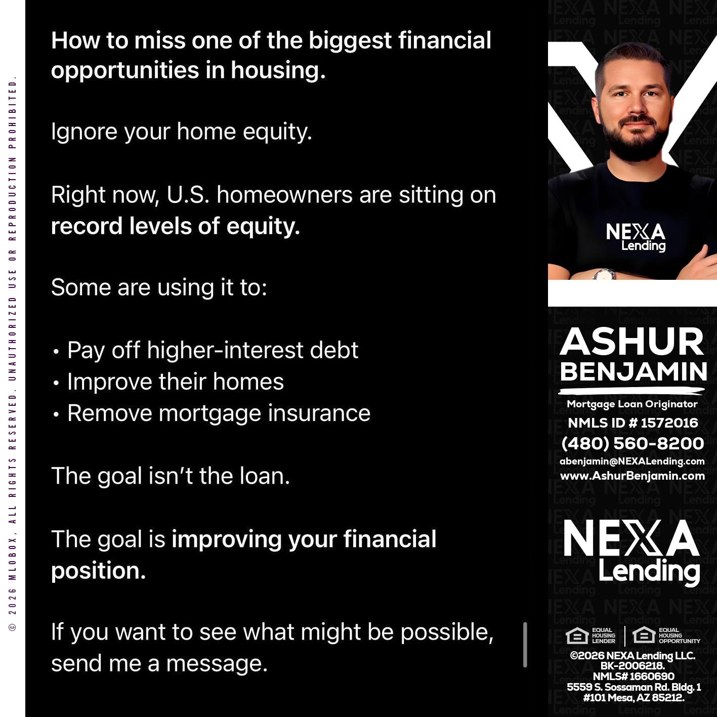 how to miss - Ashur Benjamin -Mortgage Loan Originator