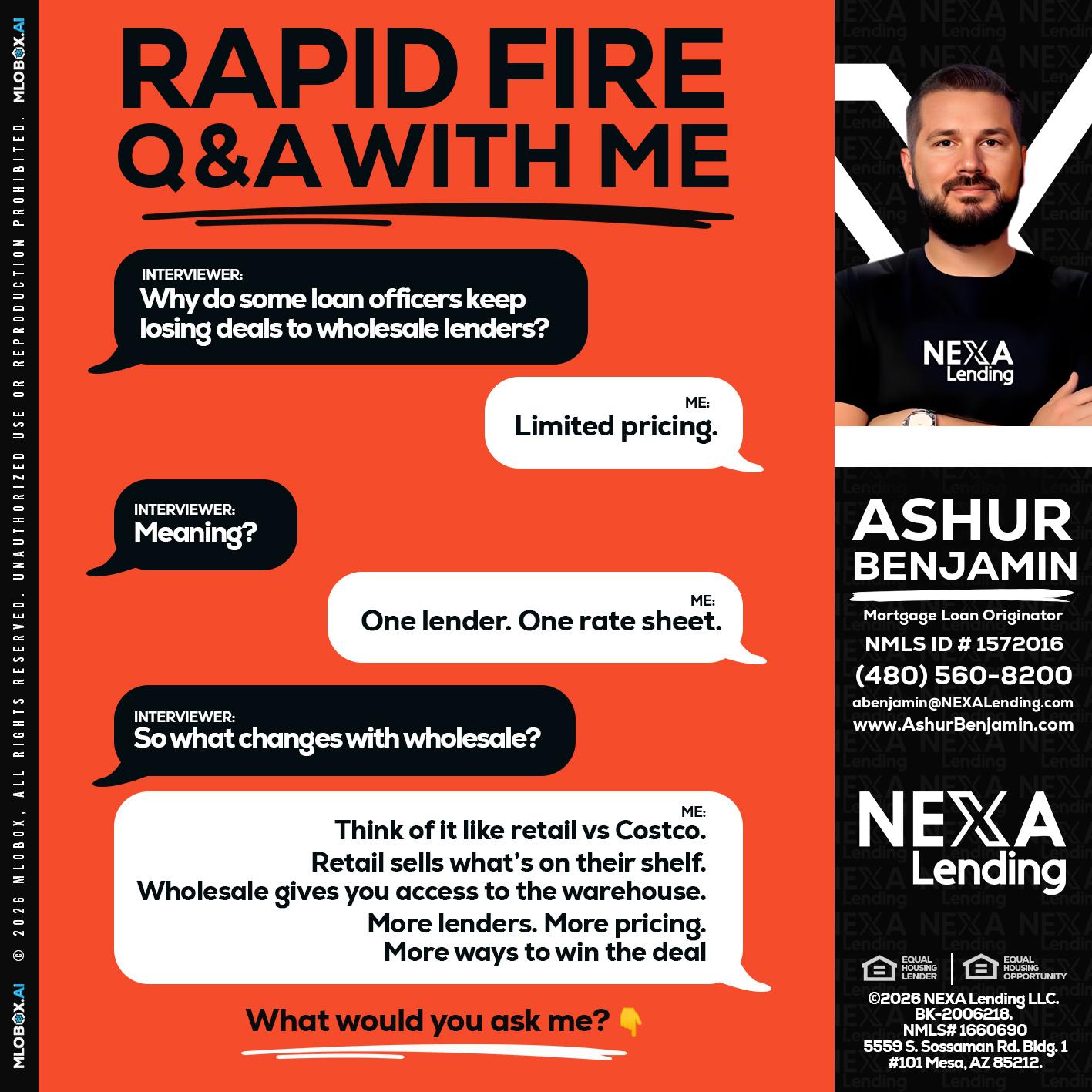 Q&A - Ashur Benjamin -Mortgage Loan Originator