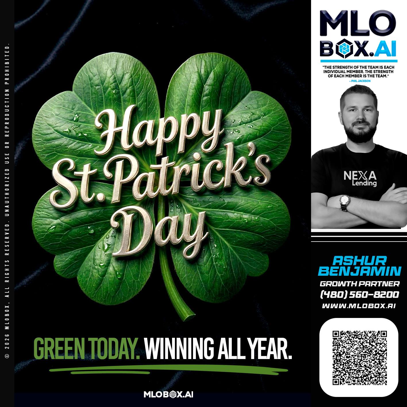 happy st Patricks day - Ashur Benjamin -Mortgage Loan Originator