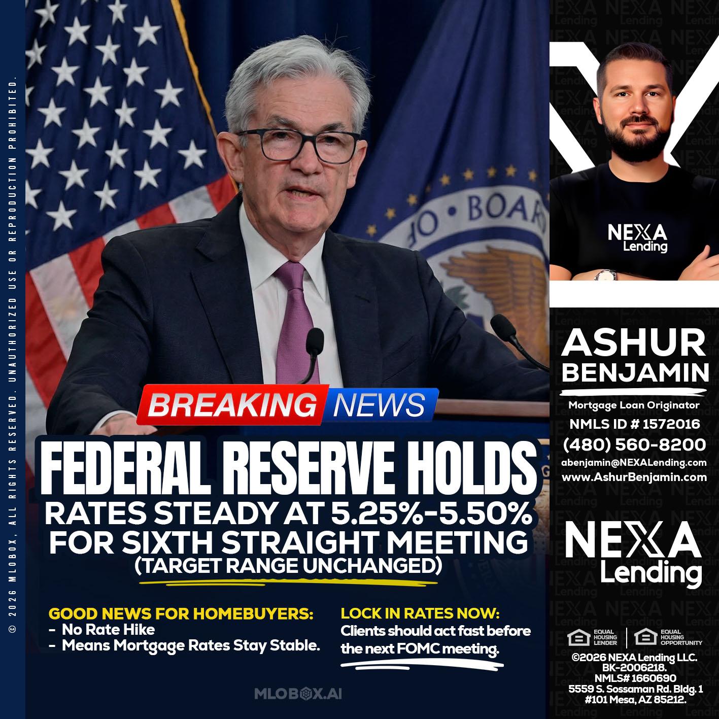 federal reserve - Ashur Benjamin -Mortgage Loan Originator