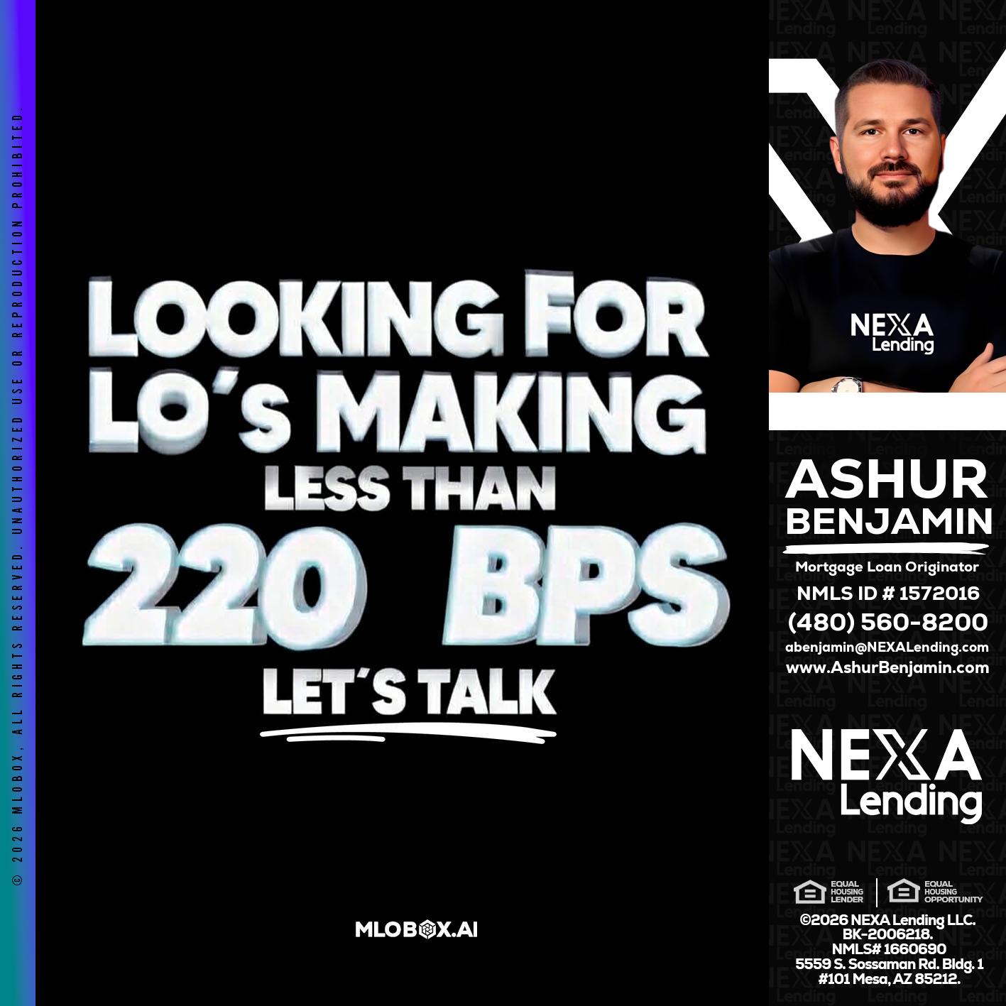 LOOKING FOR - Ashur Benjamin -Mortgage Loan Originator