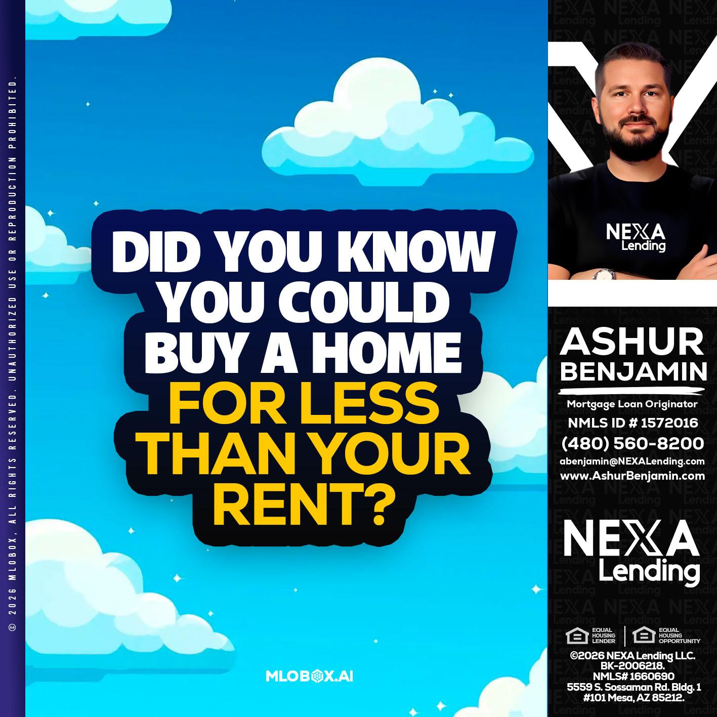 DID YOU KNOW - Ashur Benjamin -Mortgage Loan Originator