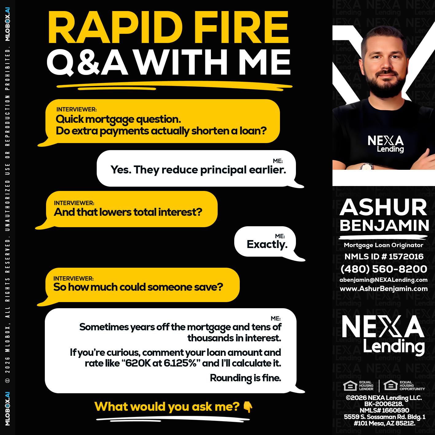 RAPID FIRE QA - Ashur Benjamin -Mortgage Loan Originator