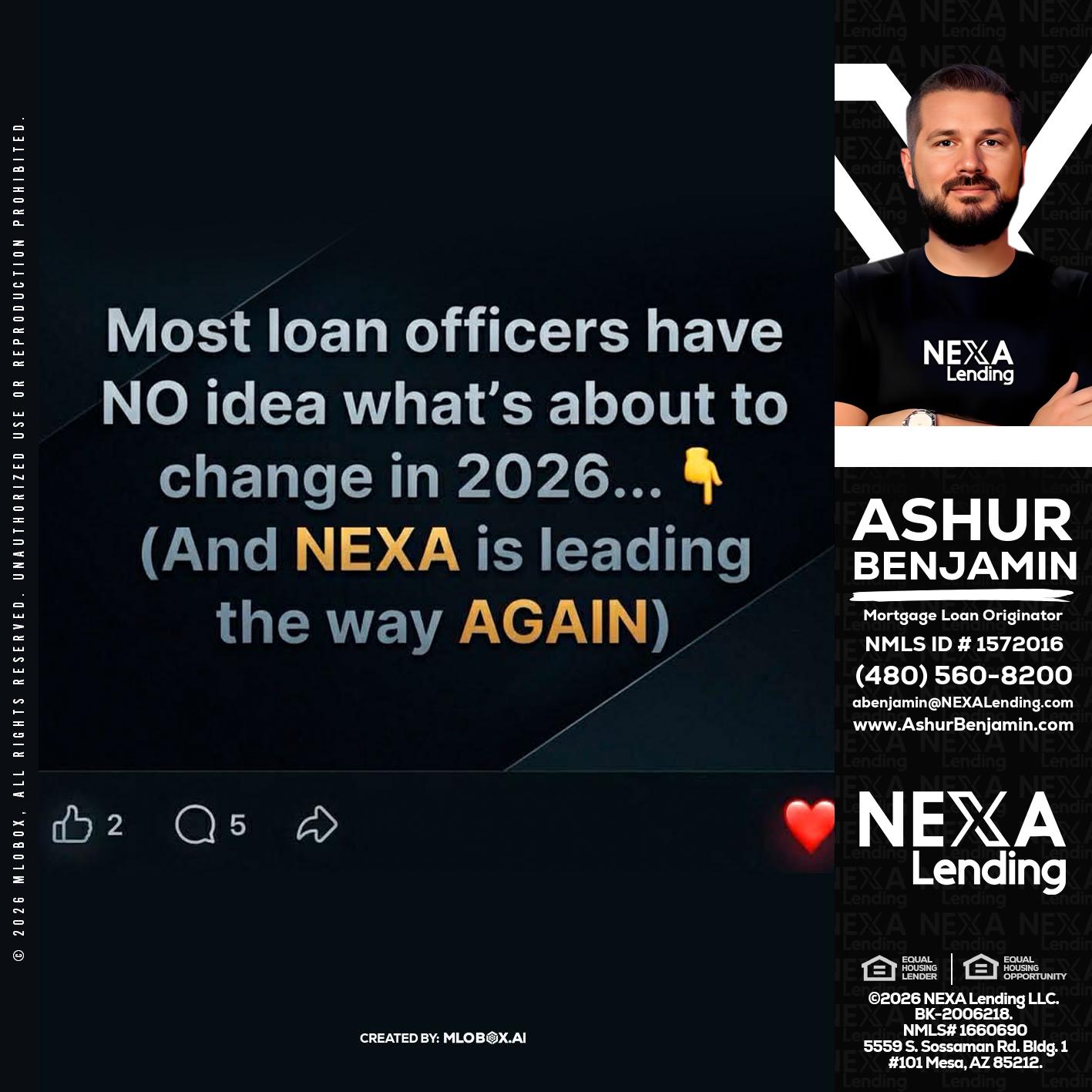 most loan officers - Ashur Benjamin -Mortgage Loan Originator