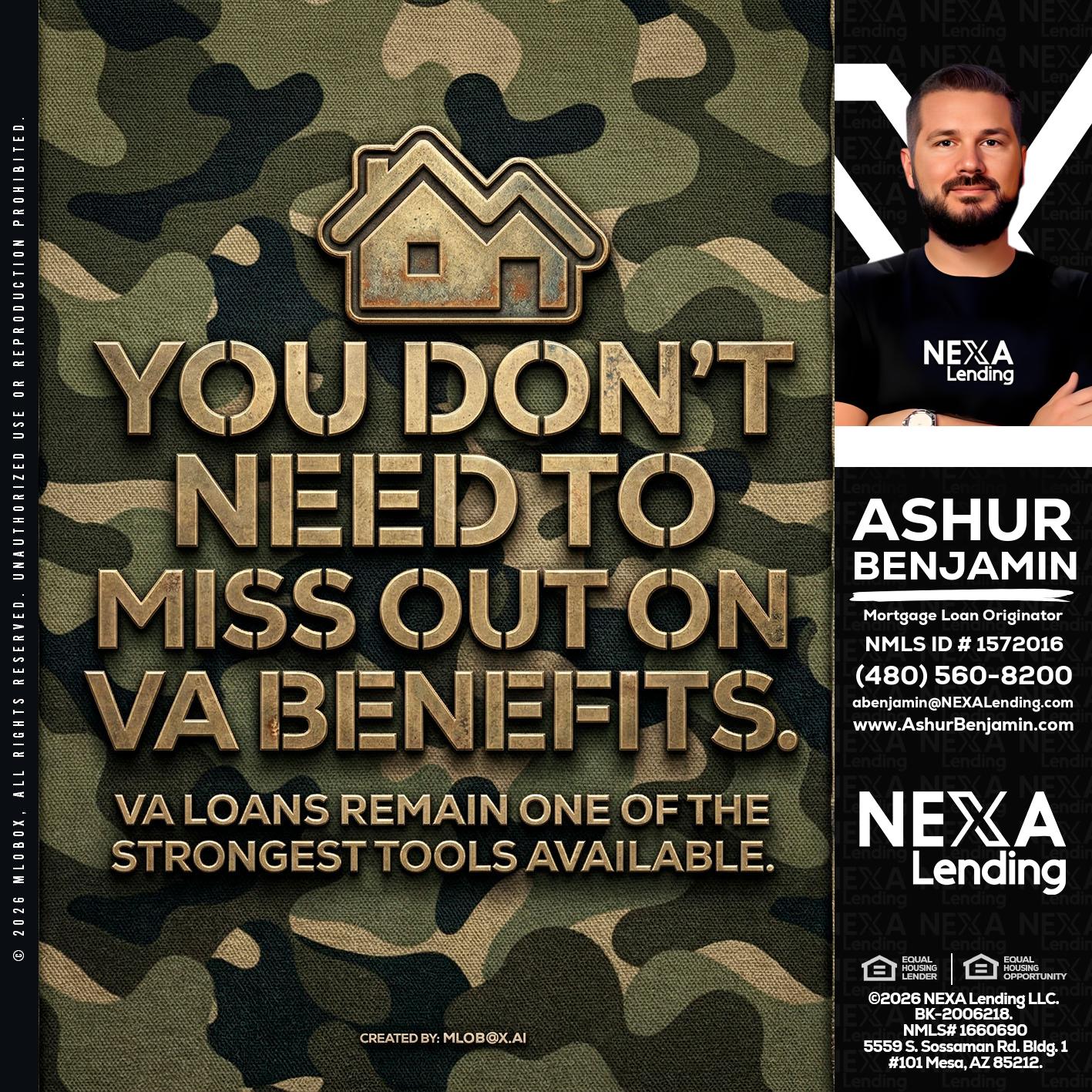 you don't need - Ashur Benjamin -Mortgage Loan Originator