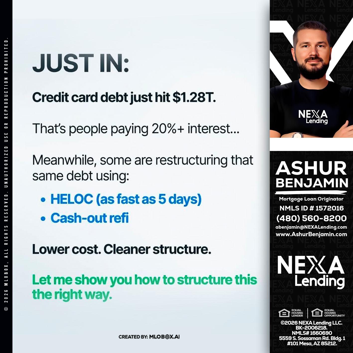 JUST IN - Ashur Benjamin -Mortgage Loan Originator