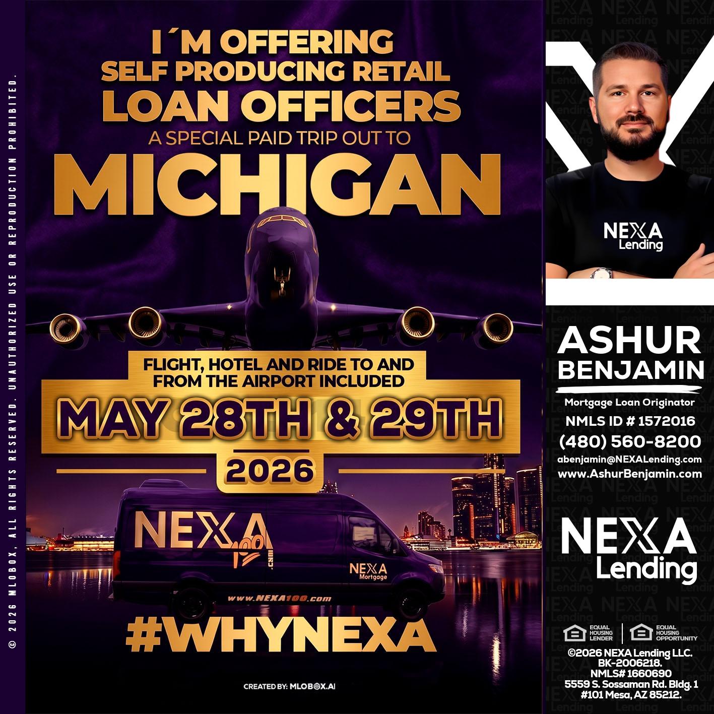 MICHIGAN - Ashur Benjamin -Mortgage Loan Originator
