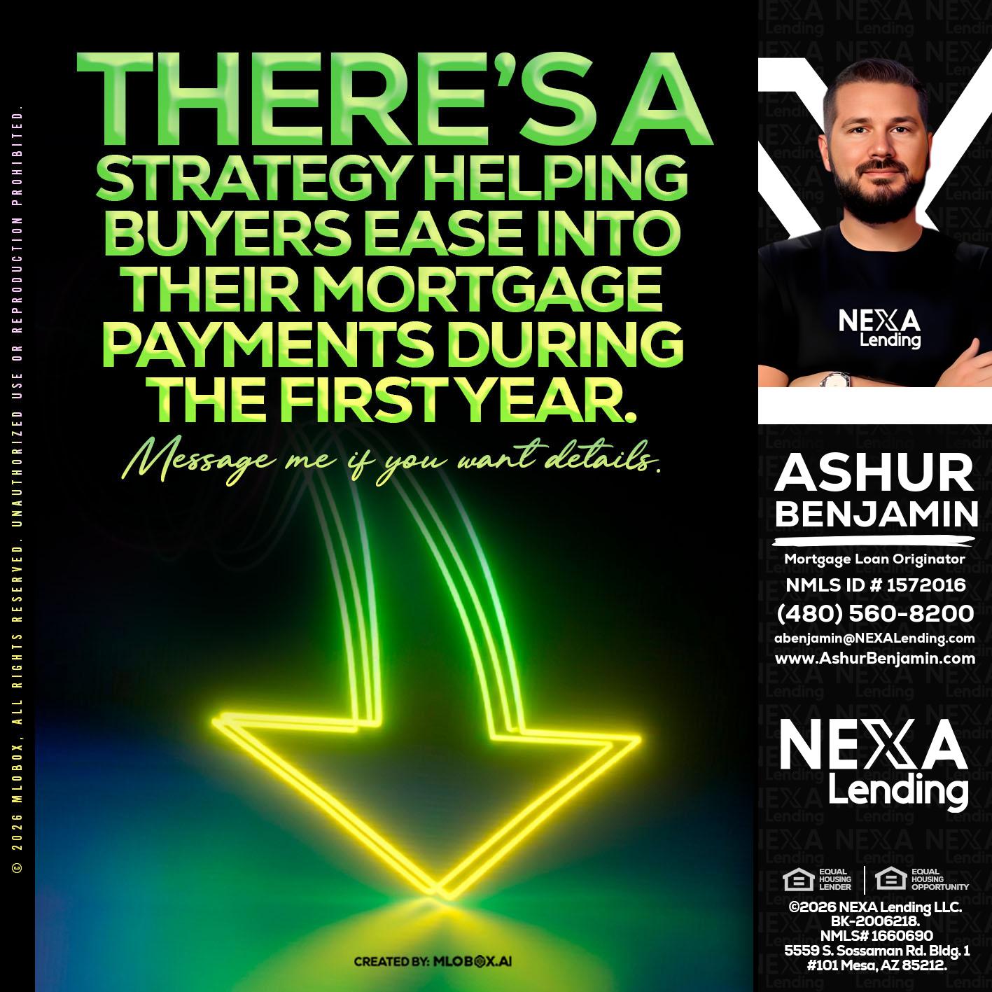THERES A STATEGY - Ashur Benjamin -Mortgage Loan Originator