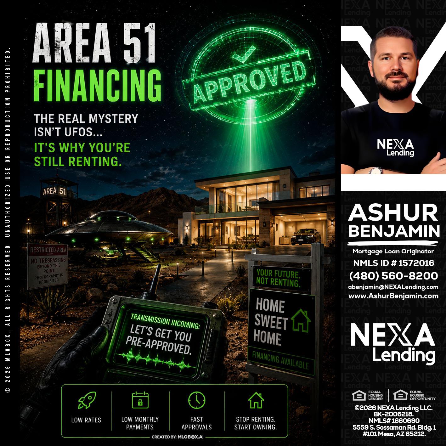 AREA 51 - Ashur Benjamin -Mortgage Loan Originator