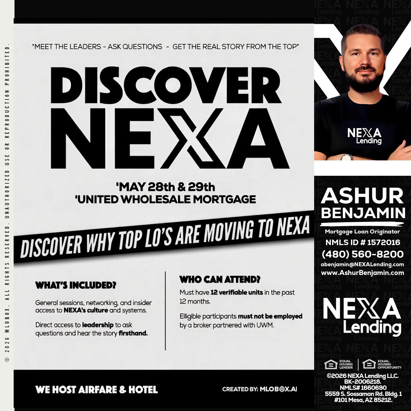 DISCOVER NEXA - Ashur Benjamin -Mortgage Loan Originator