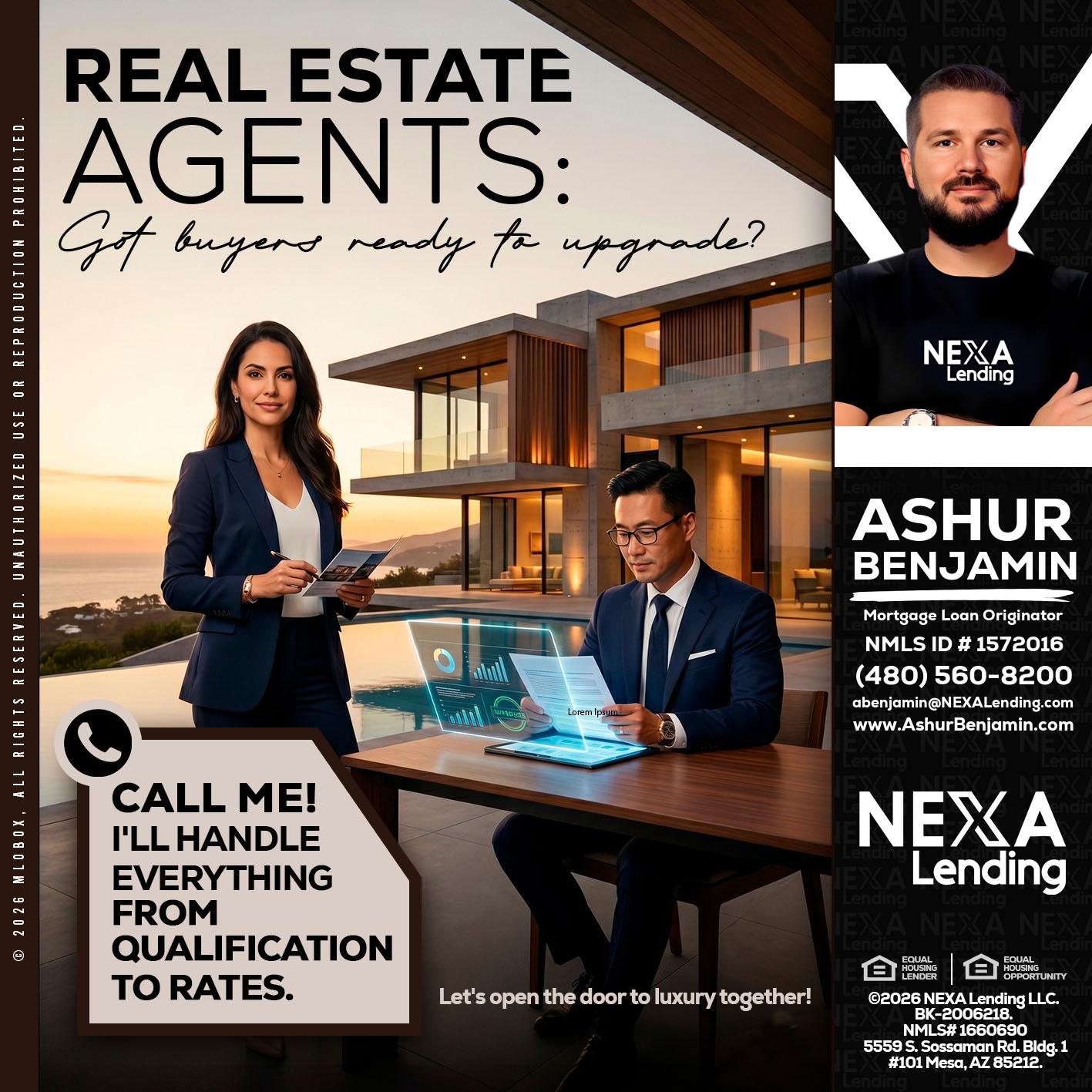 REAL ESTATE AGENTS - Ashur Benjamin -Mortgage Loan Originator