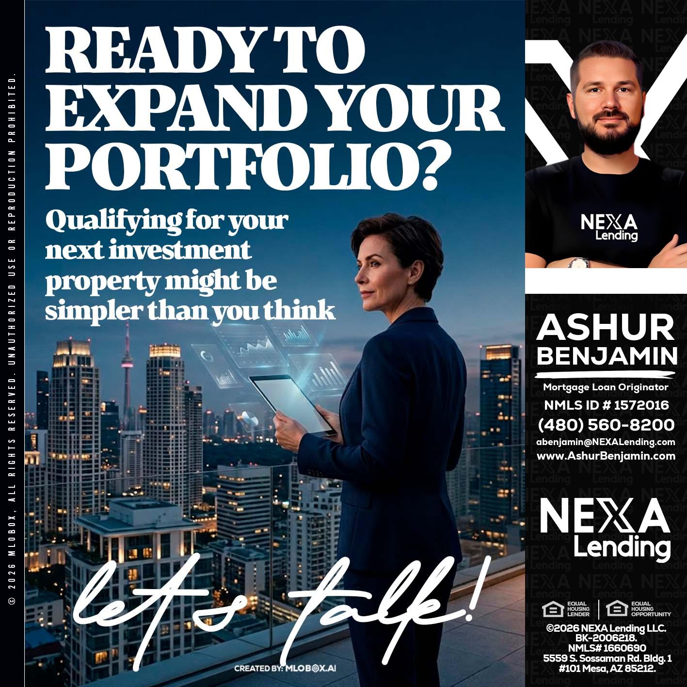 READY TO EXPAND - Ashur Benjamin -Mortgage Loan Originator