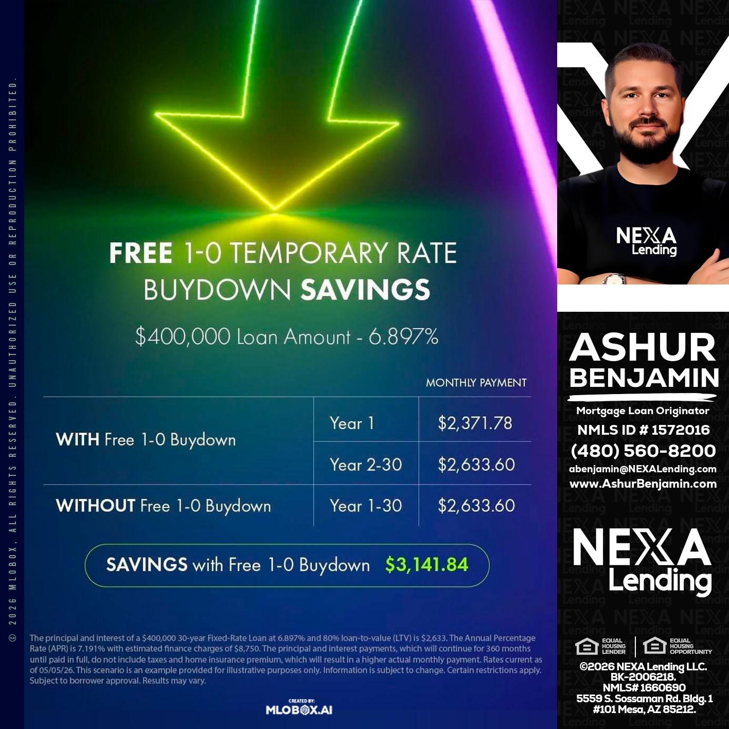 BUYDOWN - Ashur Benjamin -Mortgage Loan Originator