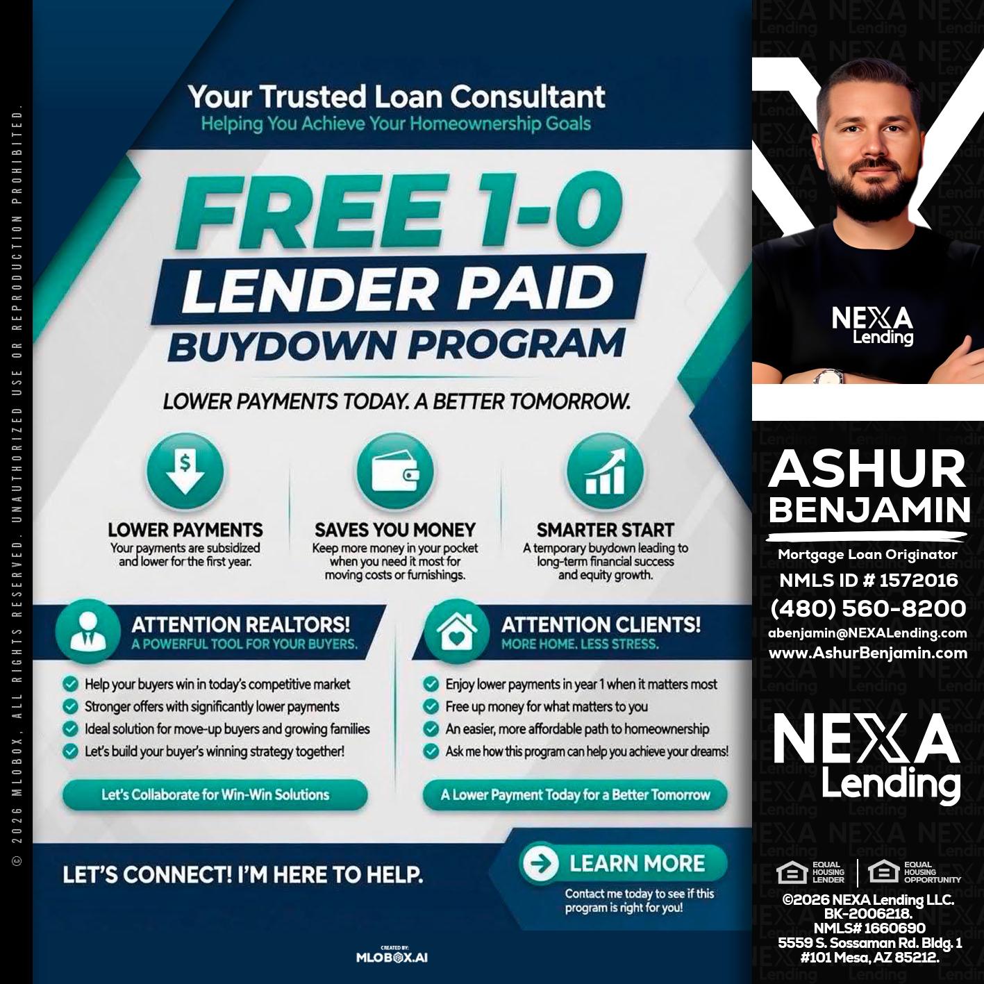 FREE 1-0 - Ashur Benjamin -Mortgage Loan Originator