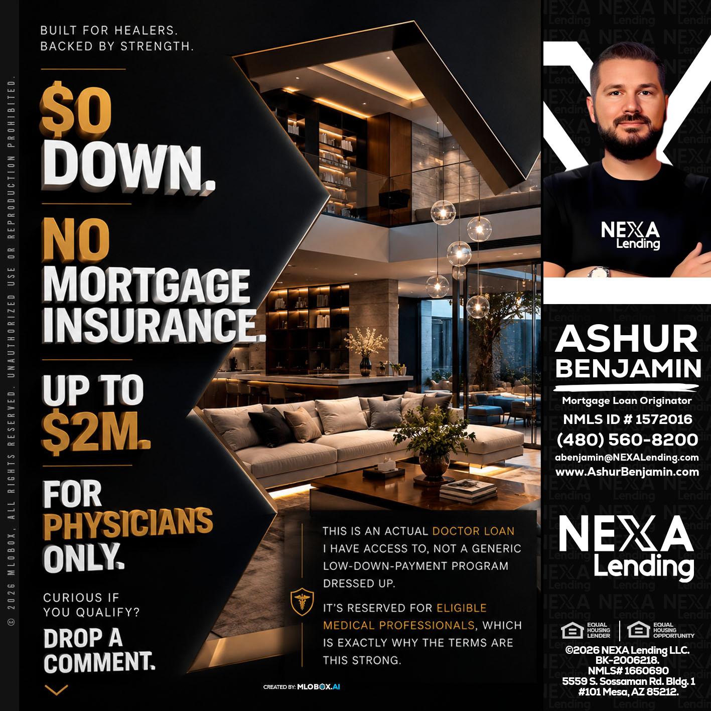 $0 DOWN - Ashur Benjamin -Mortgage Loan Originator