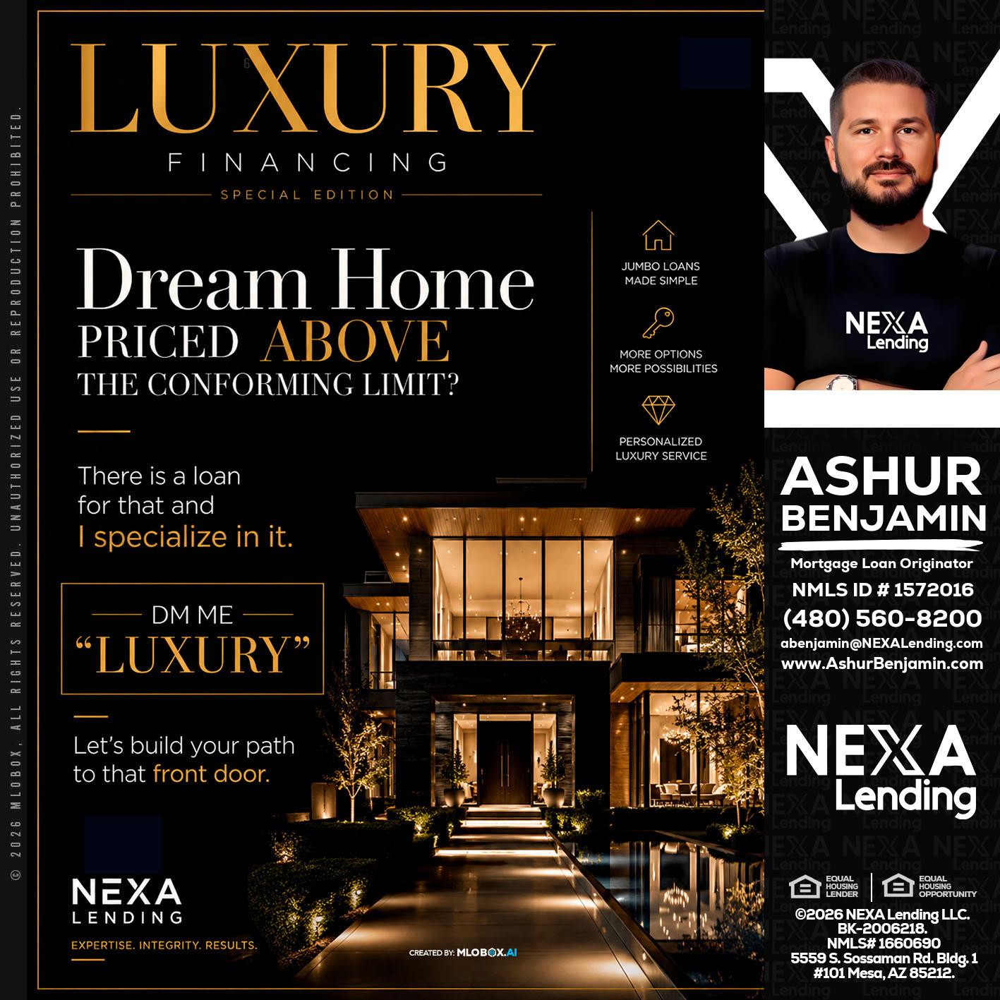 LUXURY - Ashur Benjamin -Mortgage Loan Originator