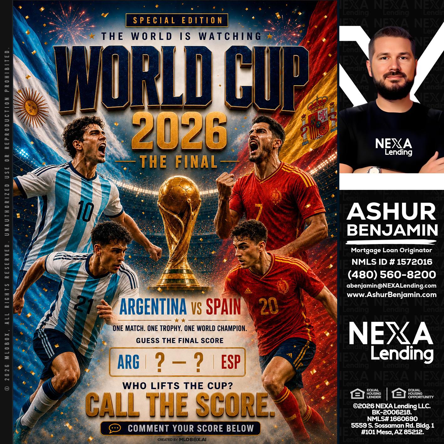 World Cup 2026 finals - Ashur Benjamin -Mortgage Loan Originator