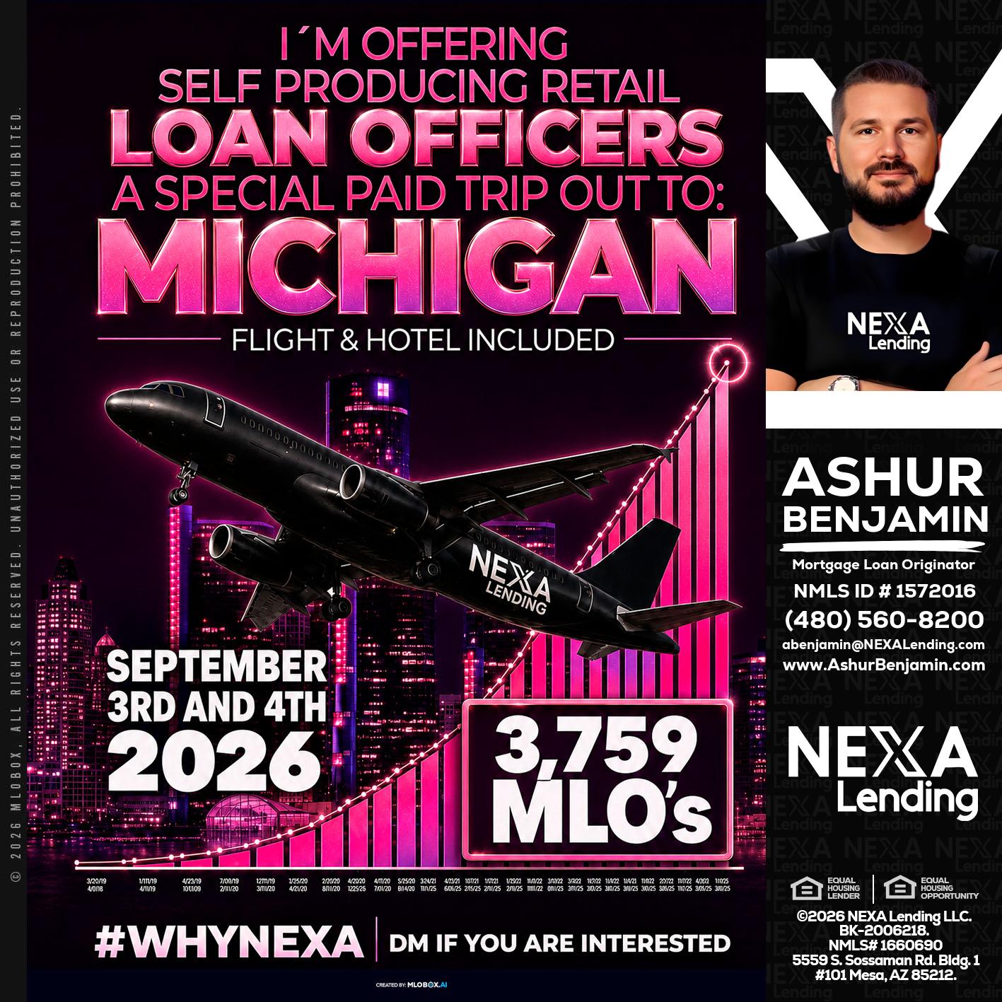 MICHIGAN TRIP - Ashur Benjamin -Mortgage Loan Originator