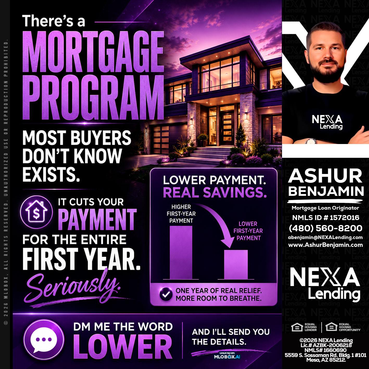 MORTGAGE PROGRAM - Ashur Benjamin -Mortgage Loan Originator