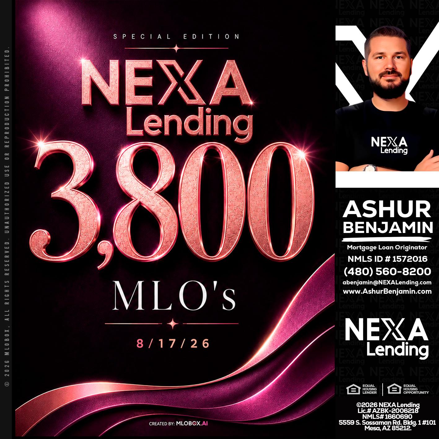 3800 MLOs - Ashur Benjamin -Mortgage Loan Originator