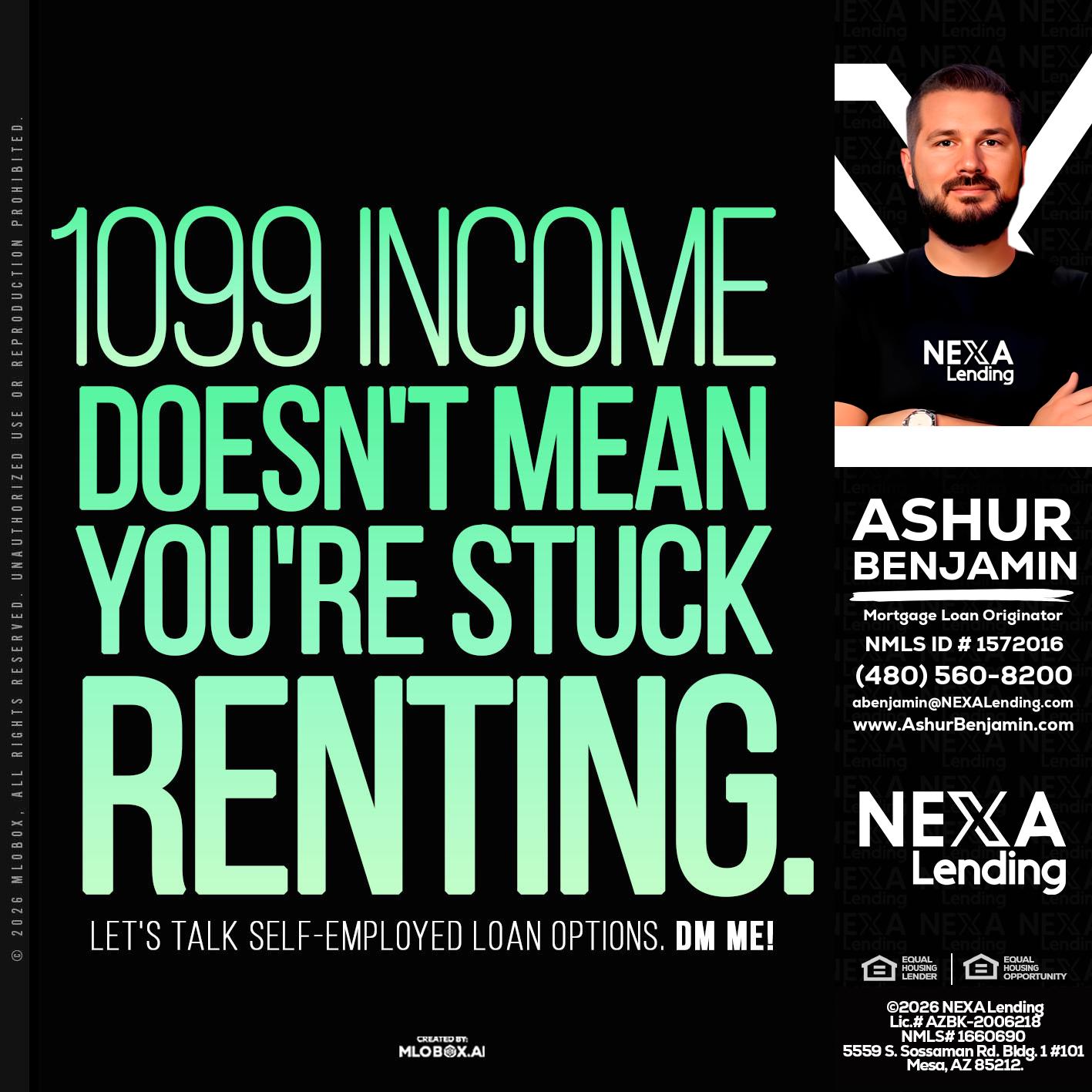 1099 income - Ashur Benjamin -Mortgage Loan Originator