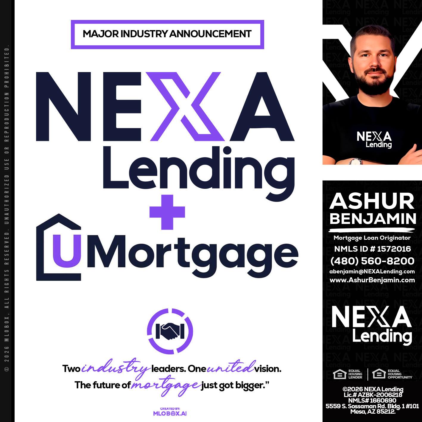 NEXA LENDING U MORTGAGE - Ashur Benjamin -Mortgage Loan Originator